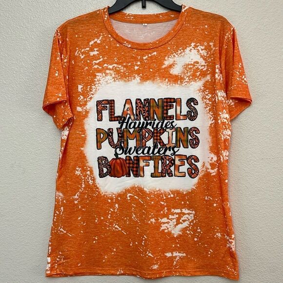 Fall Themed Graphic Print T-Shirt NWT - Picture 1 of 5